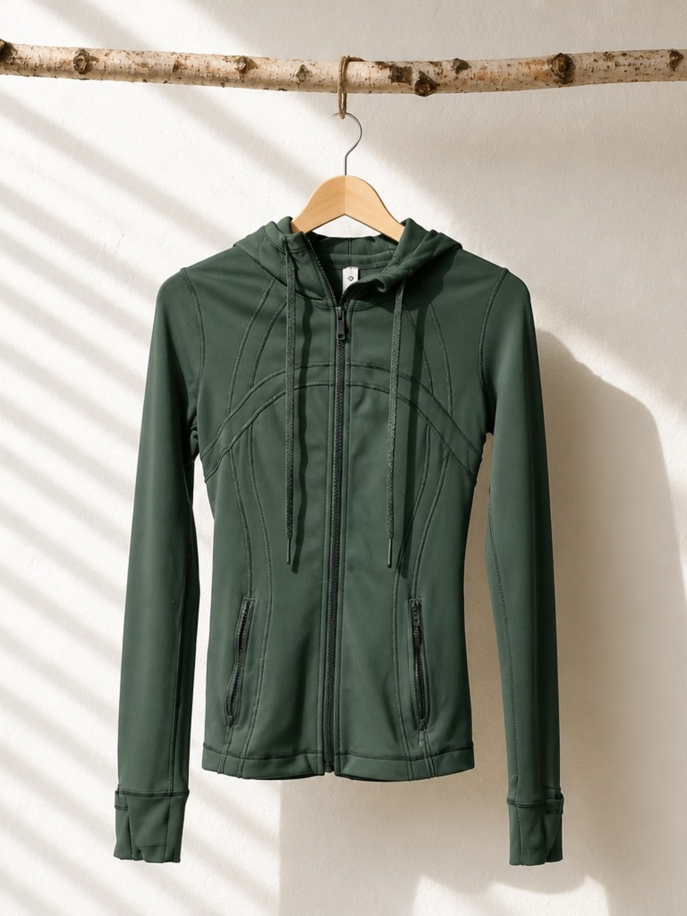 lululemon athletica Forest Green Hooded Zip up define jacket